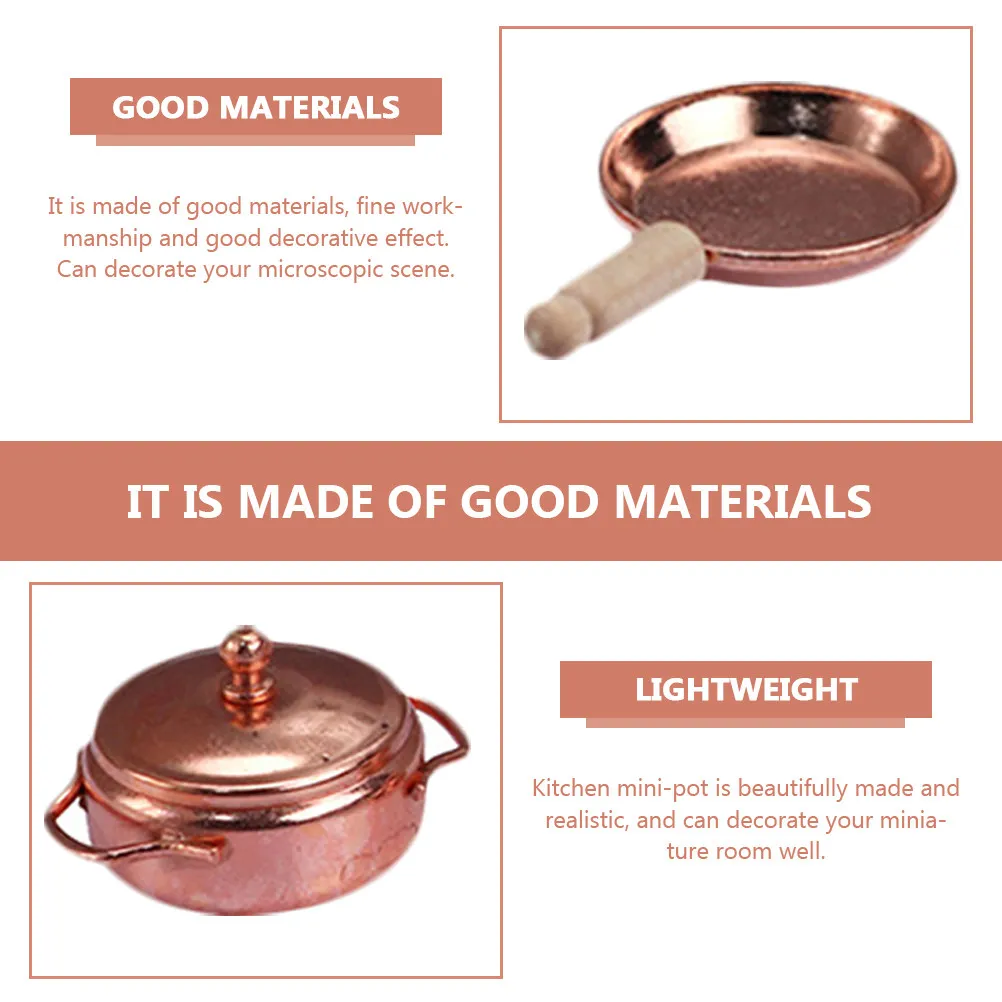 

1 комплект миниатюрной кухонной утвари, прочный, легкий, хорошее решение для детей, полезный подарок для семьи и друзей, реалистичное украшение