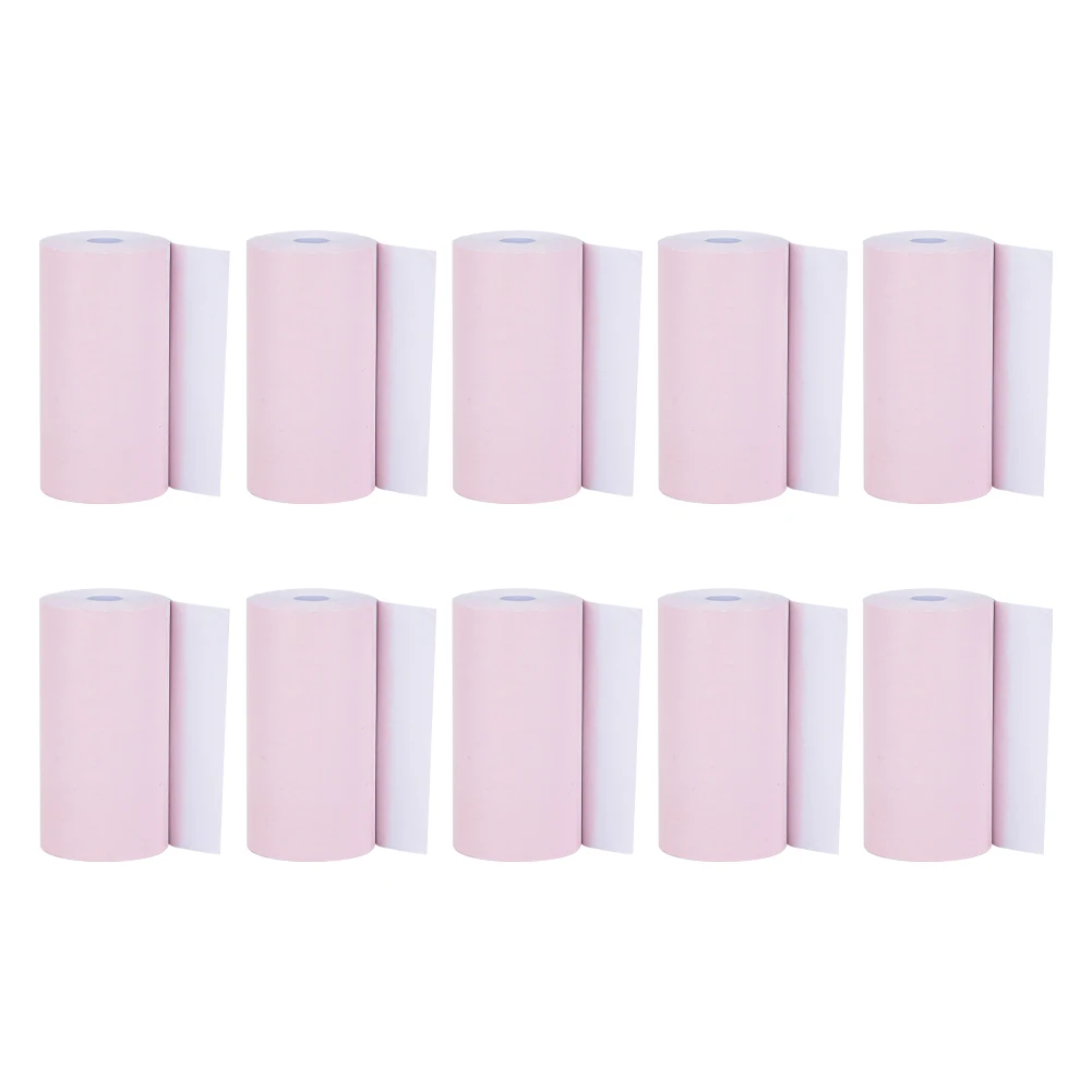 10 Rolls Pink Thermal Receipt Printing Paper for 58mm Thermal Printer Thermal Printing Paper