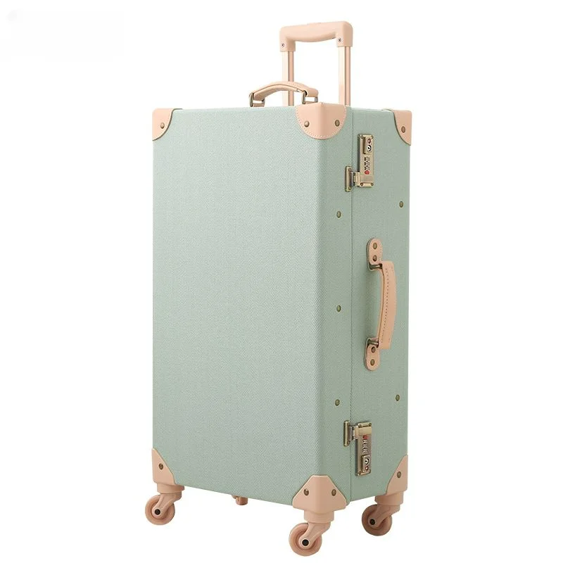 Luggage Trolley Case Carry on Luggage Set Retro Travel Suitcase Set Universal Student luggage set fashion trolley luggage bag