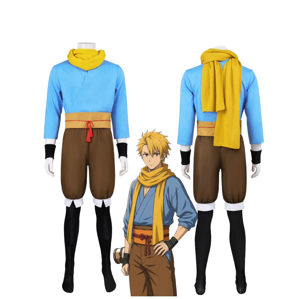 

Anime Daemons of the Shadow Realm Yuru Cosplay Costume Yomi no Tsugai Hunter Uniform Full Set with Belt Halloween Outfit For Men