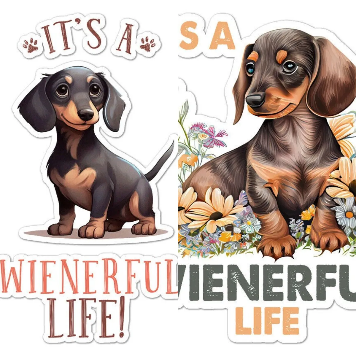 Dachshund Wienerful Life Vinyl Decal Sticker, Indoor and Outdoor CupThermal Tool Kit Water Bottle Accessory Products Decoration