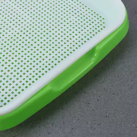 Premium PP Sprouter Tray for Wheatgrass Alfalfa Mung Beans Sprouting Soil Free High Ventilation Grid Design Grower Tray