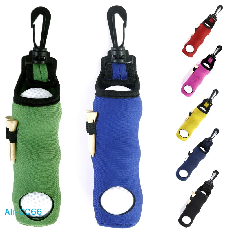 

【C】1Pc Golf Tee Holder Golf Ball Carry Bag Pouch Golf Ball Holder Keychain Belt Clip Golf Gifts Accessories