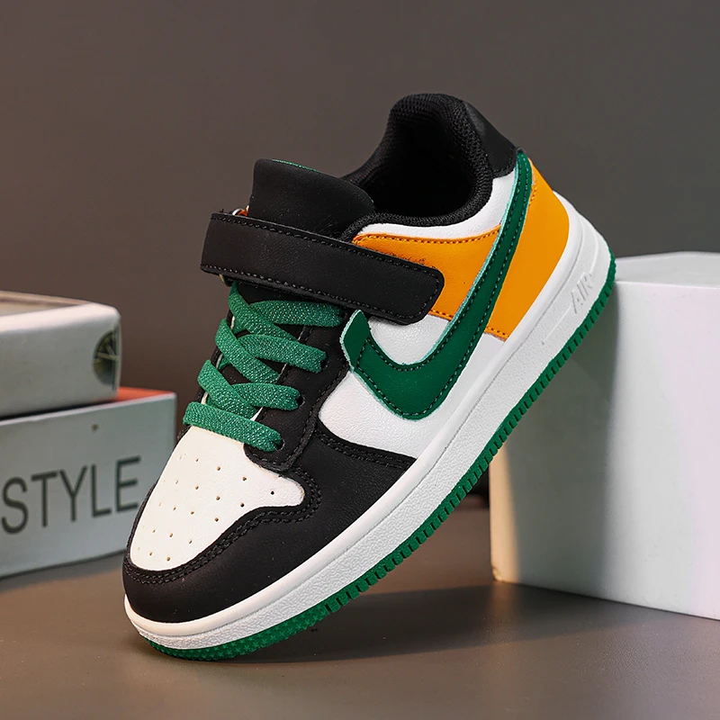 Children Running Shoes Boys and Girls Sports Sneakers Students Non-slip Light Shoes Classic Leather Casual Shoes Size 29-39