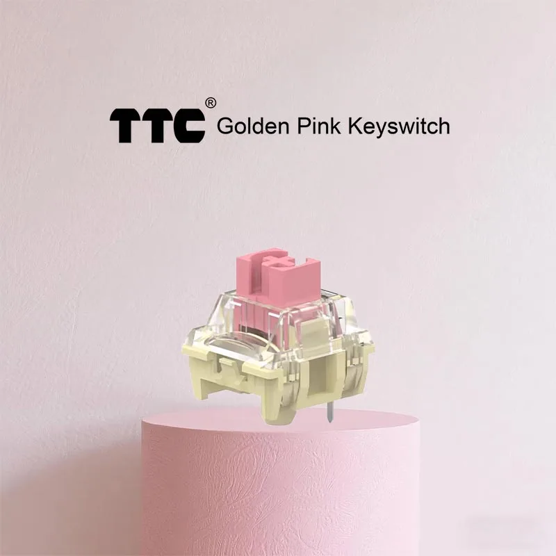 

TTC Golden Pink V2 KeySwitch 3Pins Linear RGB Low pressure Switch core stability Mechanical keyboard Switches For AULA F75 AJAZZ