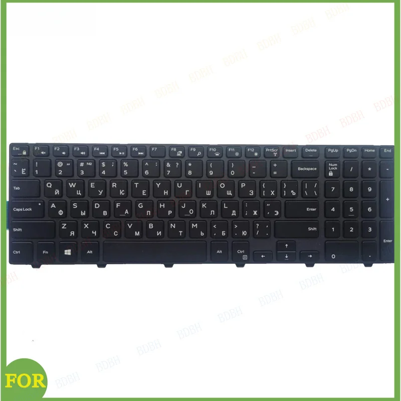 

Клавиатура для ноутбуков Inspiron P26E P28E 5557 P39F P40F MP-13N73SU-442 MP-13N7 CN-0JYP58 CN-0HHCC8-72438 -75525, русская (RU) раскладка