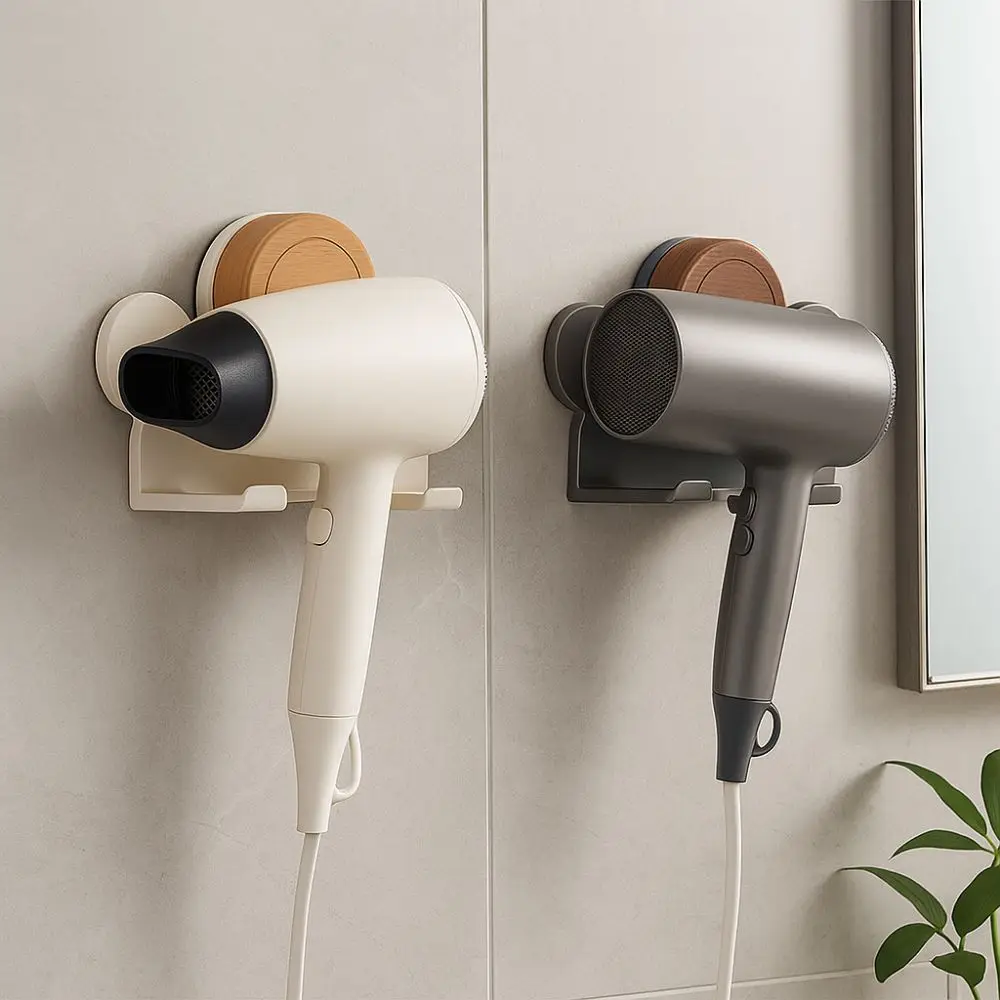 

Practical Punch Free Suction Cup Hair Dryer Holder Reusable Space Saving Blower Holder Wall Mounted Hair Dryer Rack Bathroom