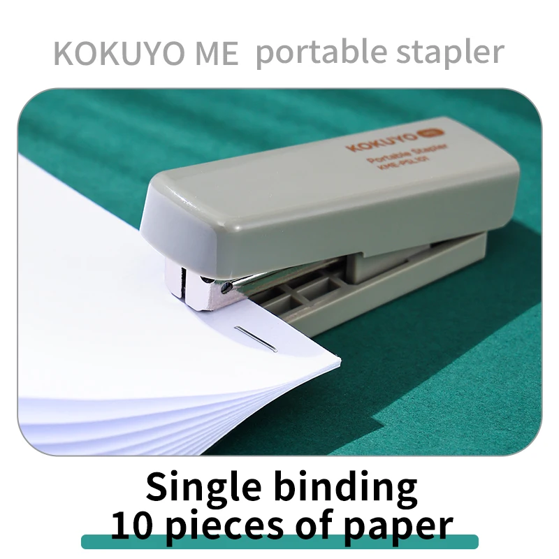 Japan Kokuyo Mini Cute Stapler, Press-Type, Effortless Stapling, Portable and Compact for Students