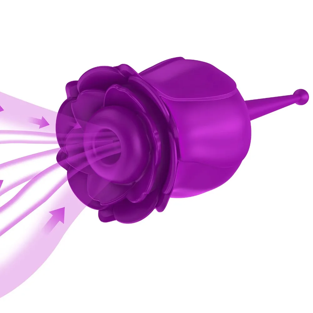 Rose Flower Vibrating Sucker Toy Teasing Jumping for Egg Vibrator for Chest Nipple Clitoral Sucking Female Masturbation