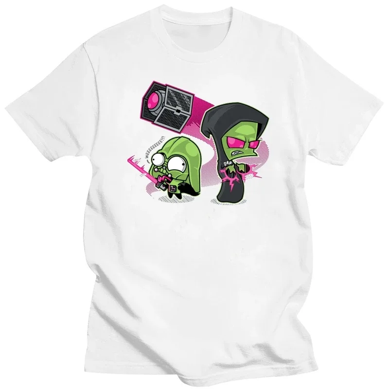 Short Sleeve Casual Printed Tee Size S-5Xl Invader Zim SIFI Mashup Tshirt  streetwear  harajuku  men clothing  oversized t shirt