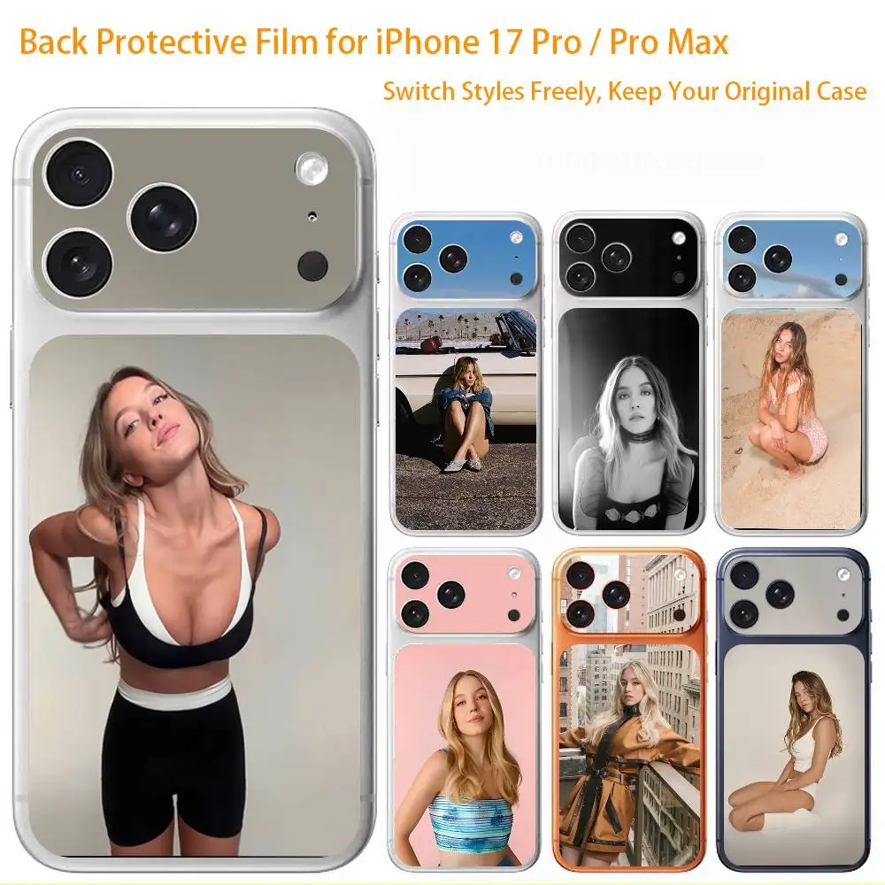 

S-Sydney S-Sweeny Actor Premium Skin Wrap for iPhone 17 Pro/Max, Back Frame Camera Protective Decal (Not Case)