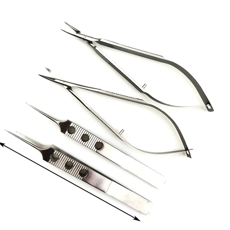 Micro-instrument kit 141618cm micro-scissors needle forceps micro-tweezers ophthalmology four-piece eight-piece