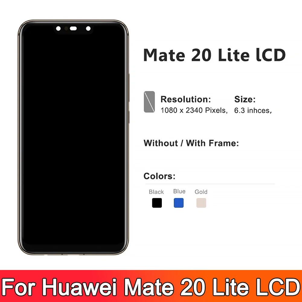 AMOLED Display For Huawei Mate 20 Lite LCD Touch Screen Digitizer Assembly Replacement For Mate 20 lite AL00 LX1 LX2 LX3 LCD