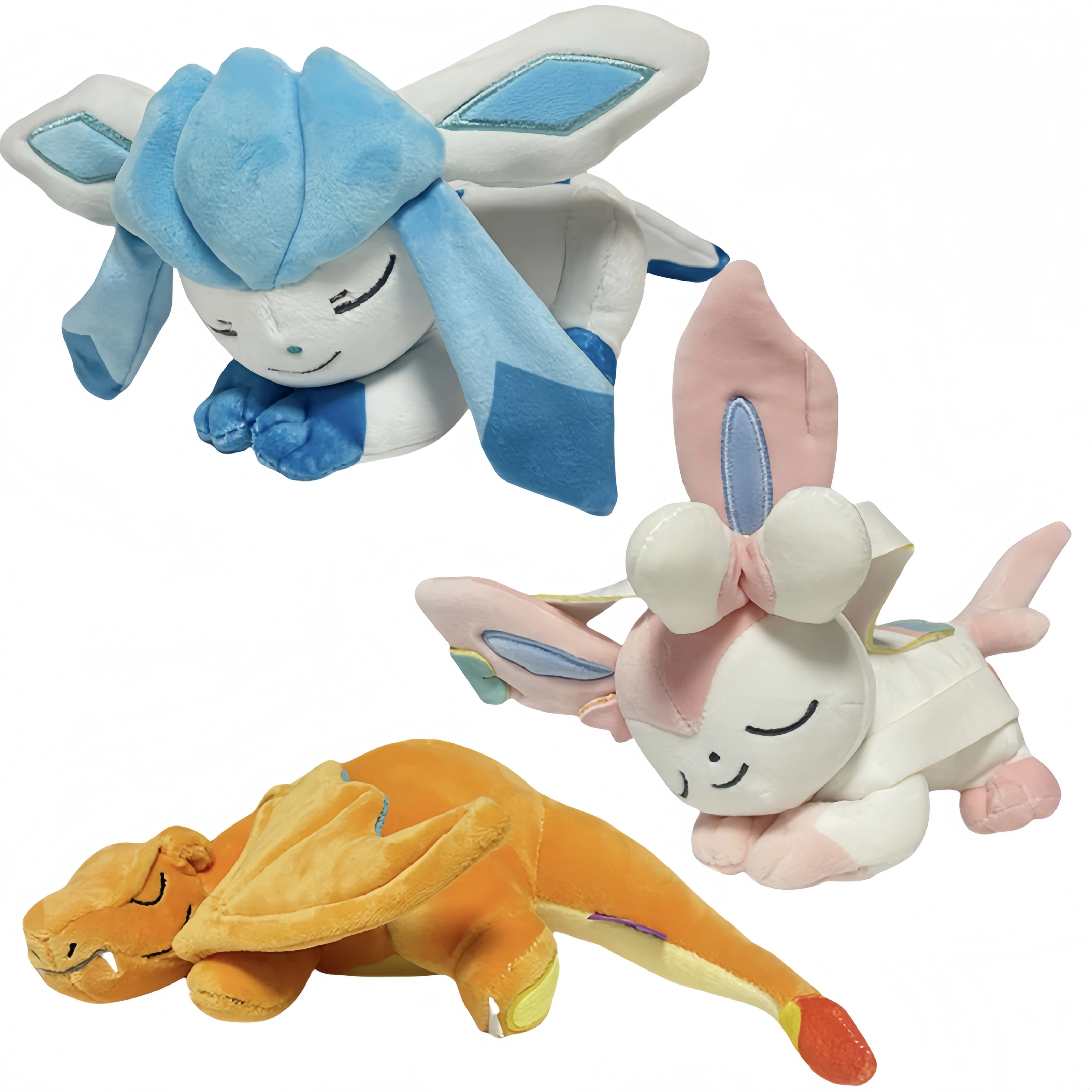 

Pokemon Pikachu Plush Sleeping Series Gengar Charizard Sprigatito Sylveon Leafeon Glaceon Stuffed Doll Peluche Anime Toys Gift