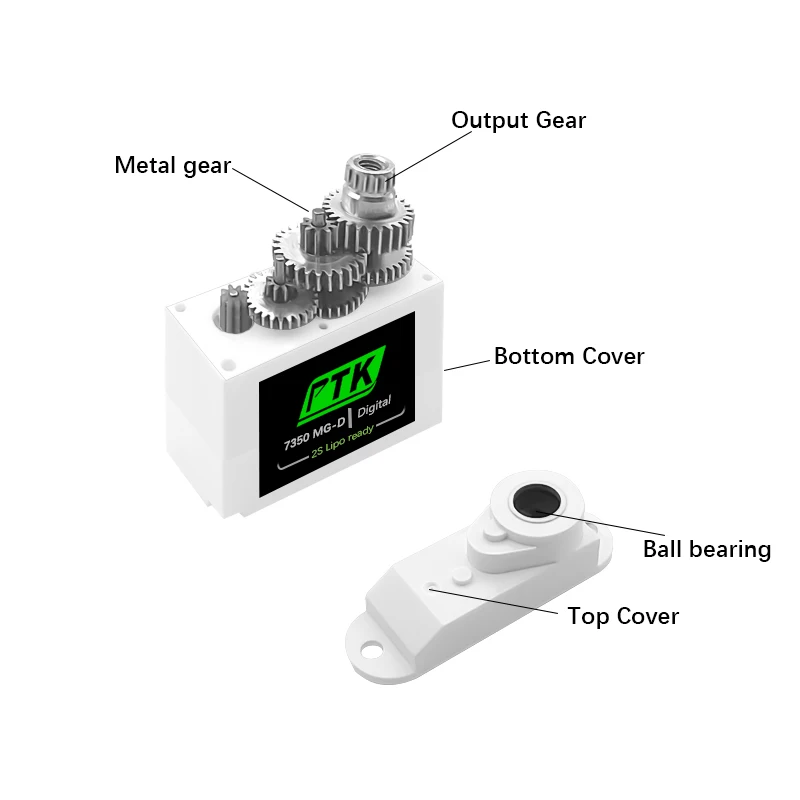 Servo numérique PTK 7350 MG-D 5.5g, engrenage métallique pour EPP F3P F3K F3L F5L, foetal der intérieur avion RC voiture hélicoptère Robot