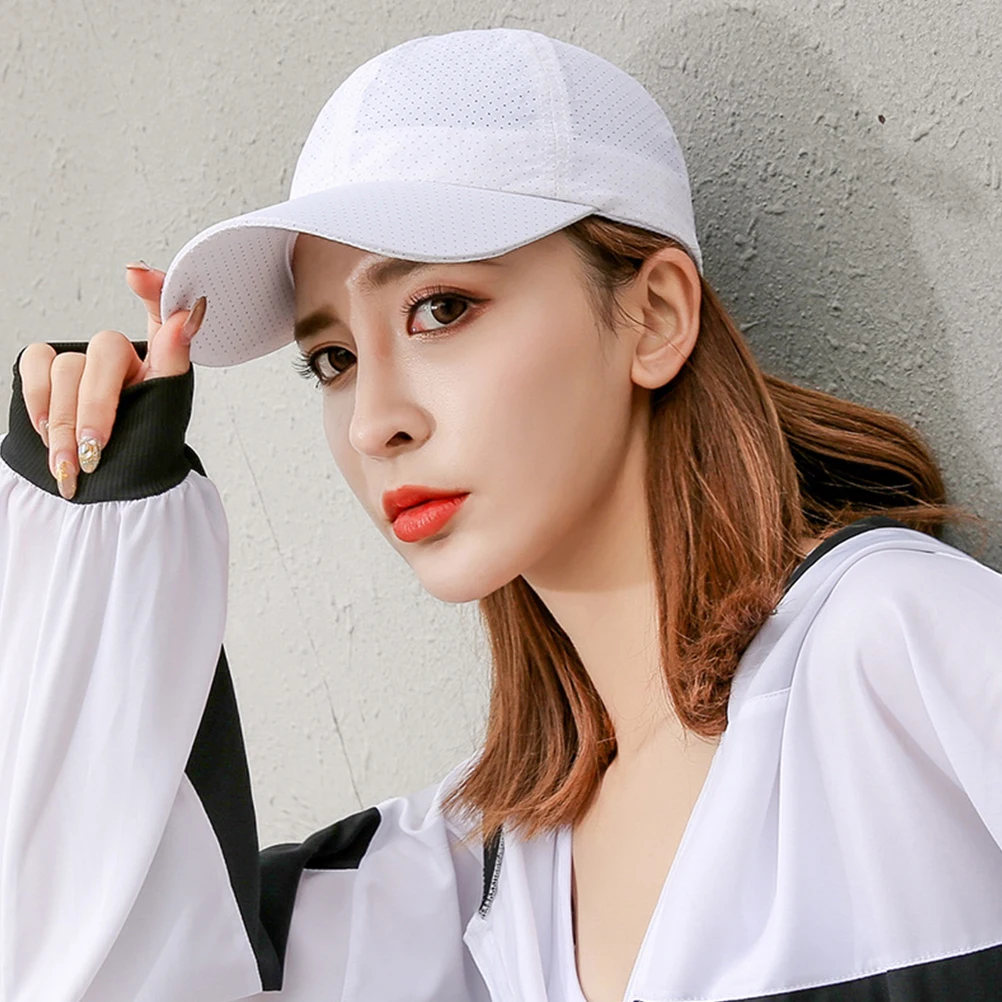 

Quick Dry Baseball Cap Mesh Fabric Sun Hat for Summer Breathable Outdoor Activities One Size Fits Most Cotton Material