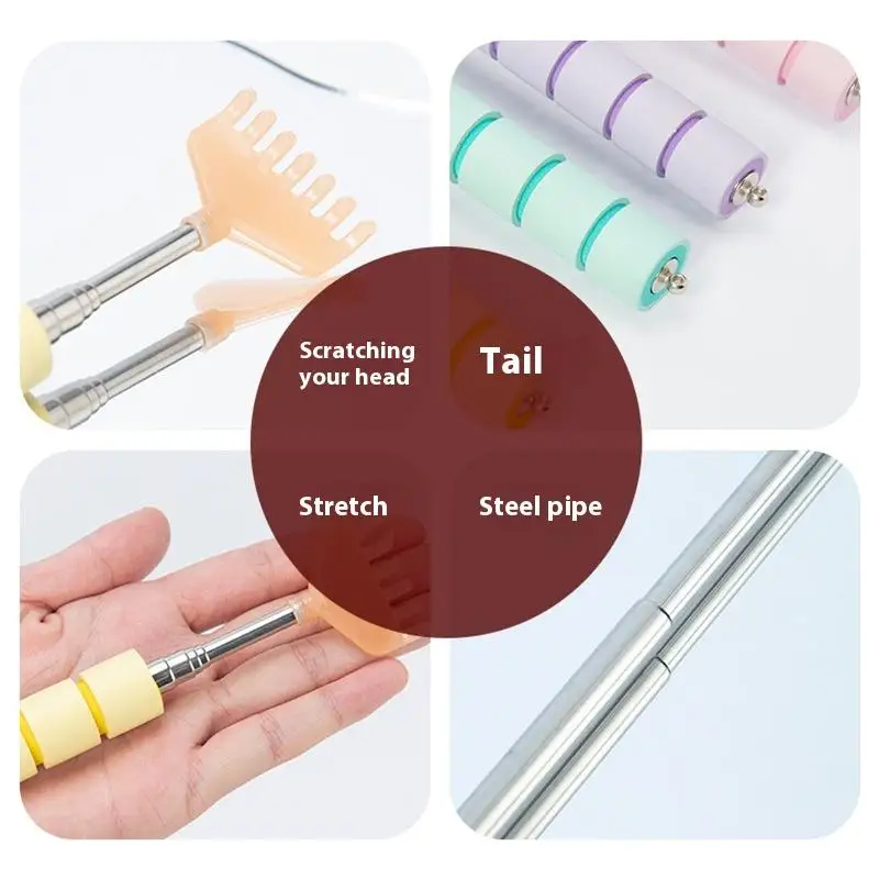 

7 Claws Extendable Portable Telescoping Metal Back Scratchers Hand Massager With Handles For Thanksgiving Birthday Gift
