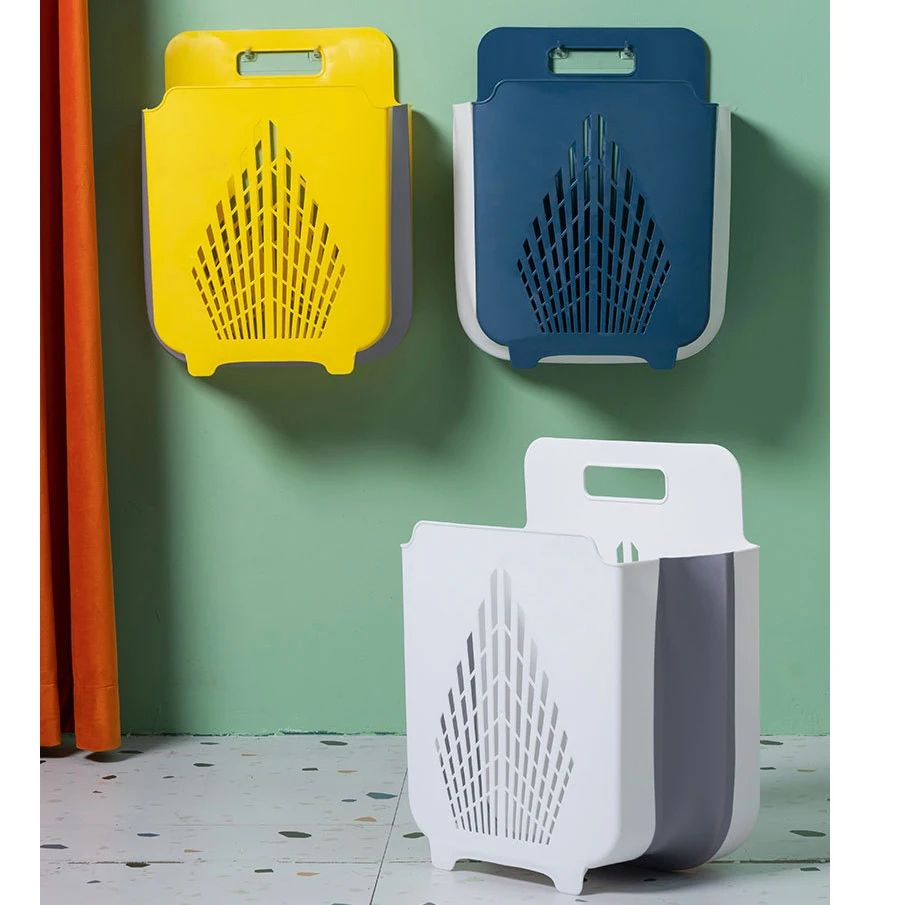 

Household Foldable Laundry Basket Dirty Clothes Storage Basket Wall-mounted Sundries Toy basket bathroom folding laundry basket