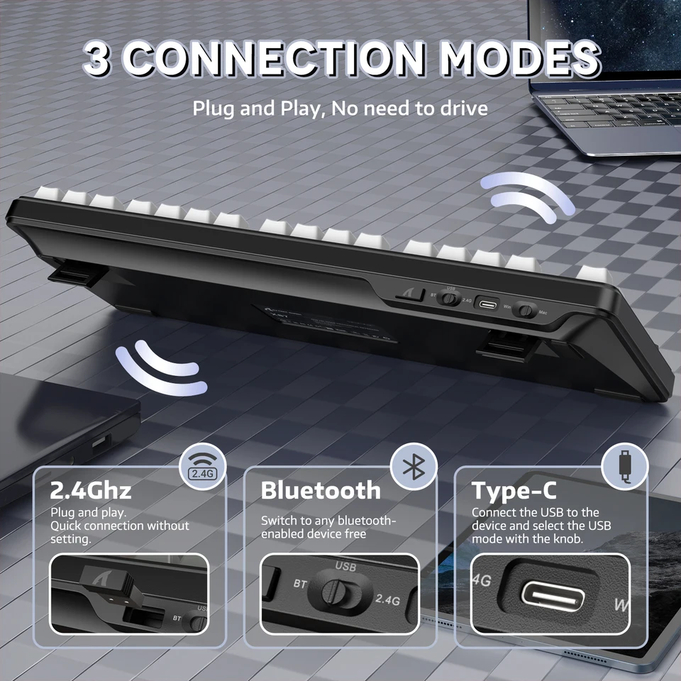 Attack Shark X87 Mechanical Keyboard 87 Key Wireless