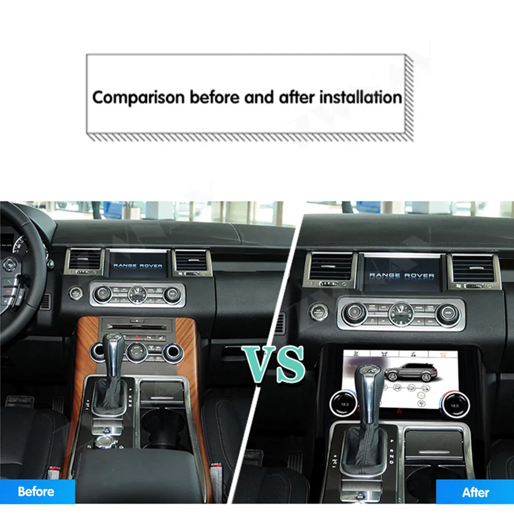 AC Panel and 12.3'' Navigation For Range Rover Sport  2013-2016 Carplay Android Car Stereo Radio Radio Multimedia Player GPS