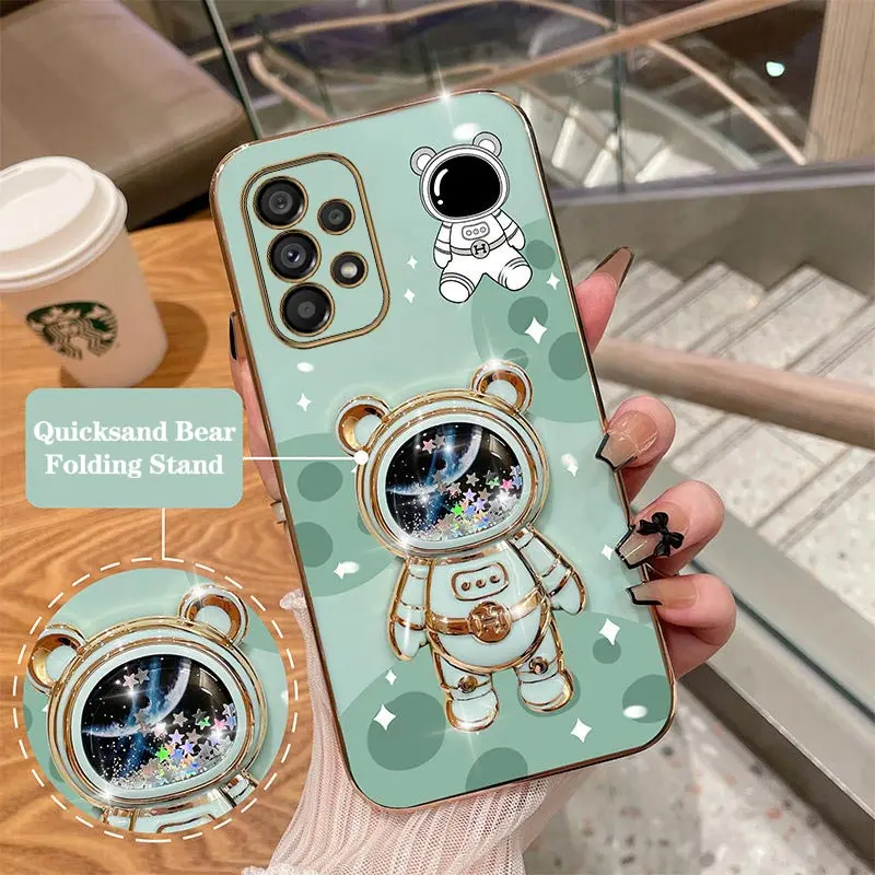 حافظة هاتف بتصميم رائد فضاء لهواتف سامسونج جالاكسي a53 ، a52s ، a52 ، a50 ، a51 ، a42 ، a03 ، a04 ، a10 ، a03s ، a04e ، a50s ، a91