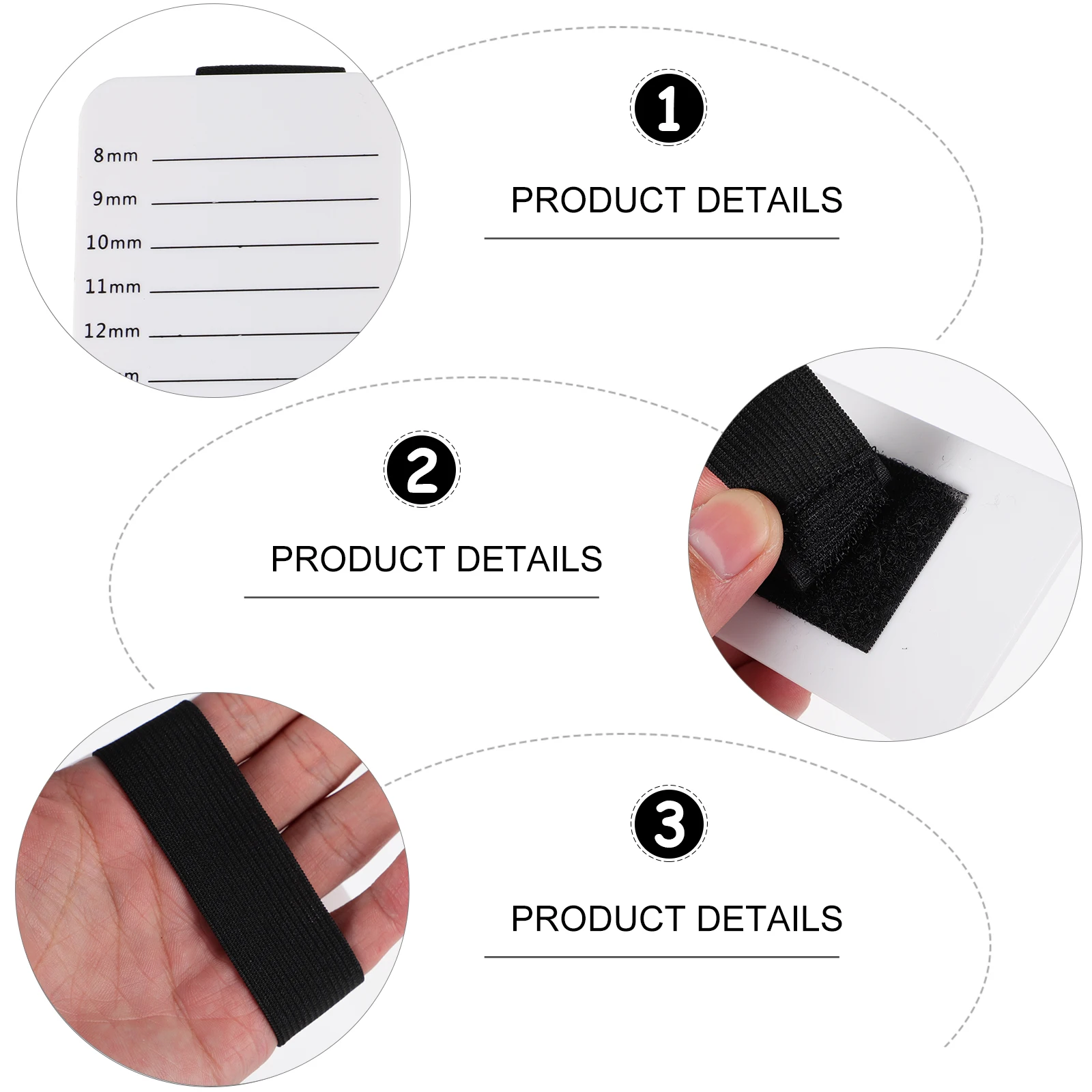 

4pcs Eyelash Extension Pallet Lash Holder Hand Strap Adjustable Lightweight For Lash Grafting Tool Eyelash Extension Tray