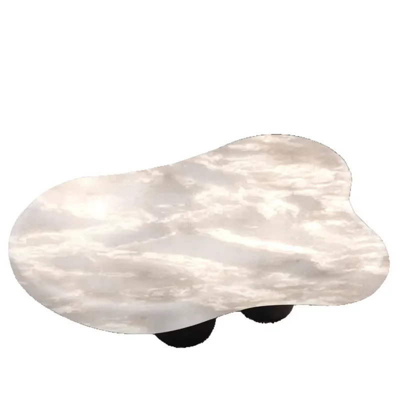Nest Cobble Luminous Jade Coffee Table Luxury Stone White Ice Pandora Blue Light Large Flat Living Room Decor