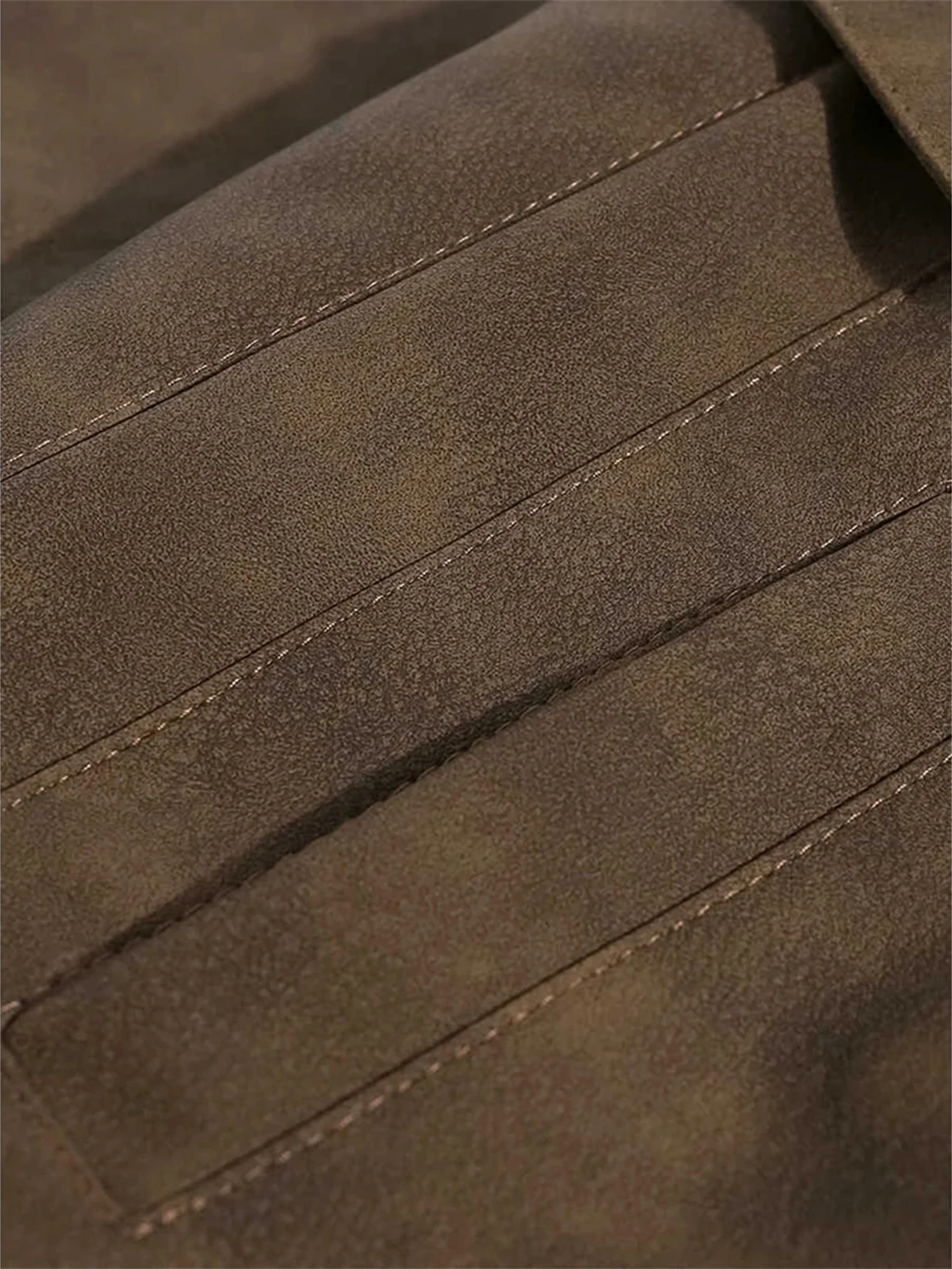 سترة معطف جلد بني للنساء سترات كلاسيكية للدراجات النارية Y2k موستانج معاطف هاراجوكو ملابس خارجية 2000s ملابس شتوية