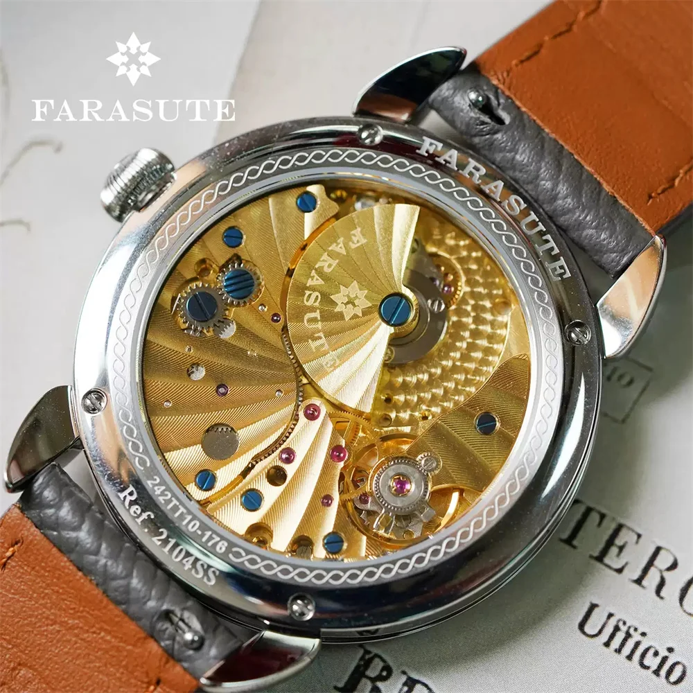 FARASUTE Men's New the Year of the Loong Watch 40mm Vintage Dragon Automatic Wristwatch Sapphire Custom Movement