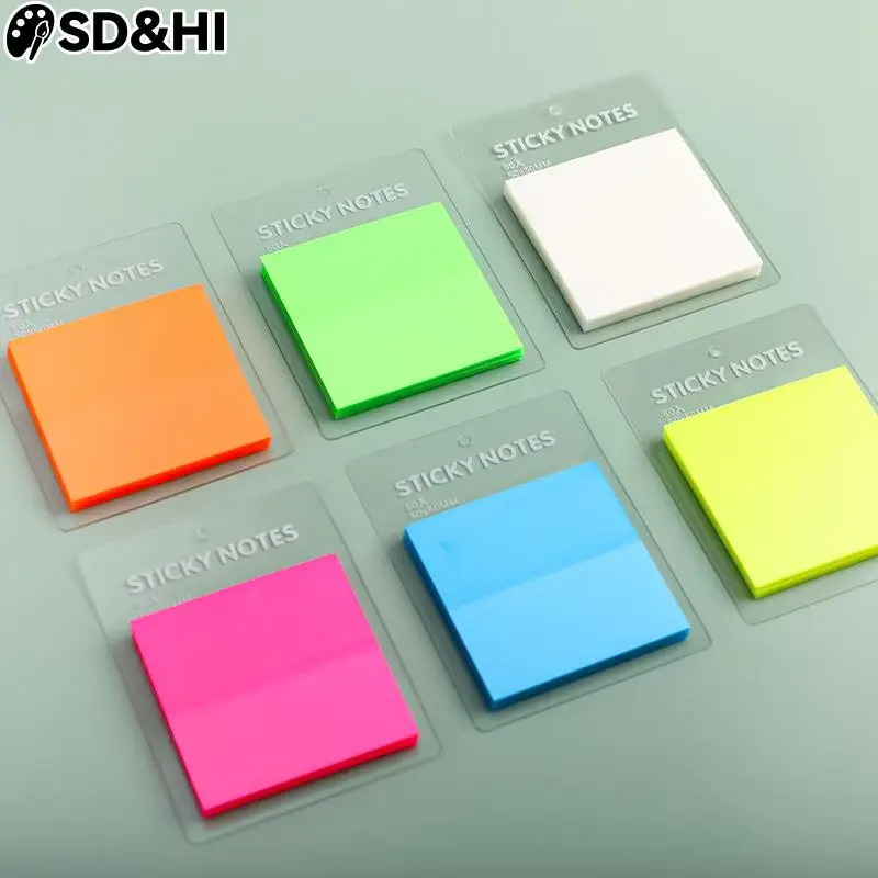 Saydam yapışkan notlar PET 50 yaprak 50mm kendinden yapışkanlı su geçirmez planlayıcısı günlüğü Memo kağıt okul öğrenci ofis kırtasiye