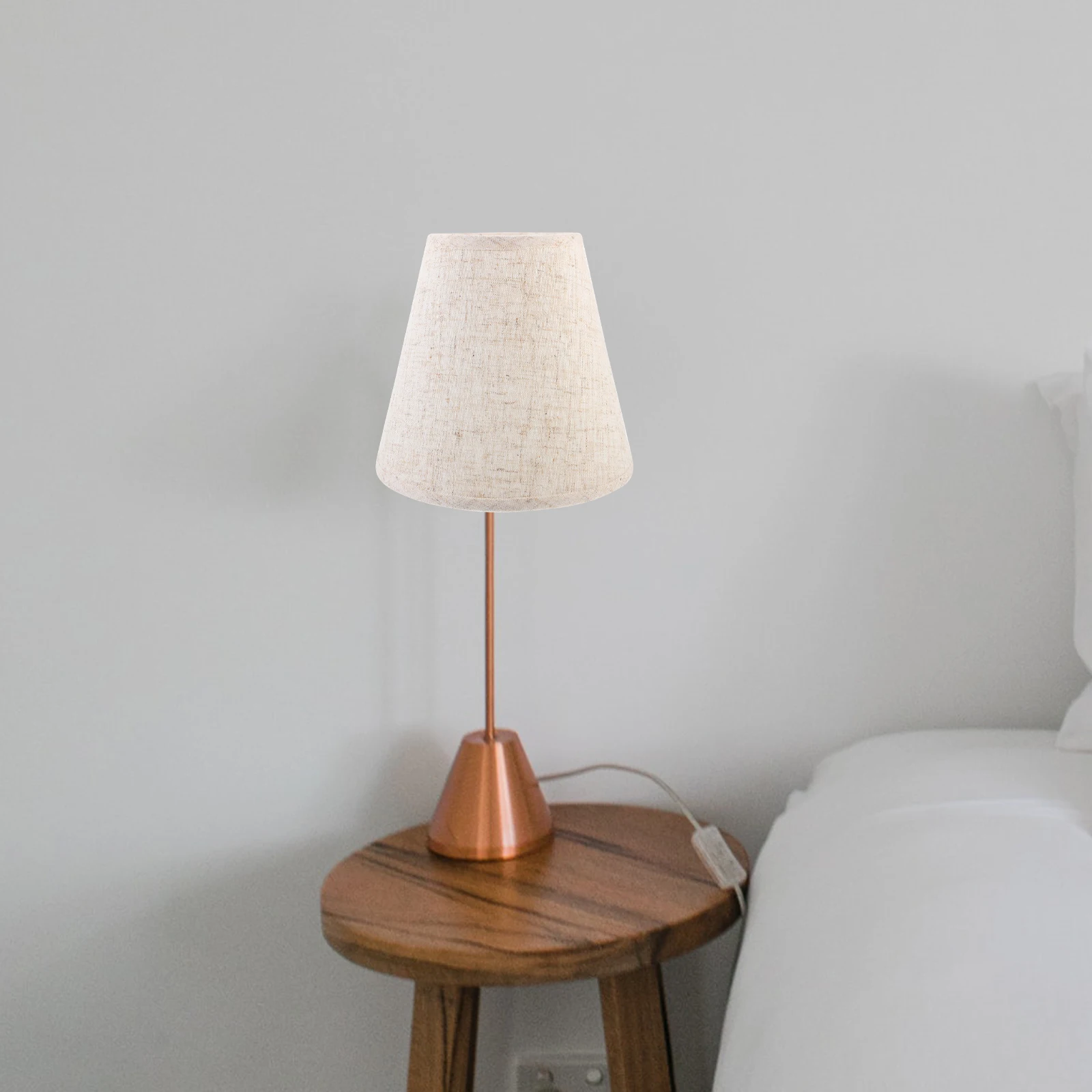 

Clip on Lamp Shade Iron Linen Fabric Replacement Pendant Lamp Shade for Home Living Room Bedroom Hanging Light Cover