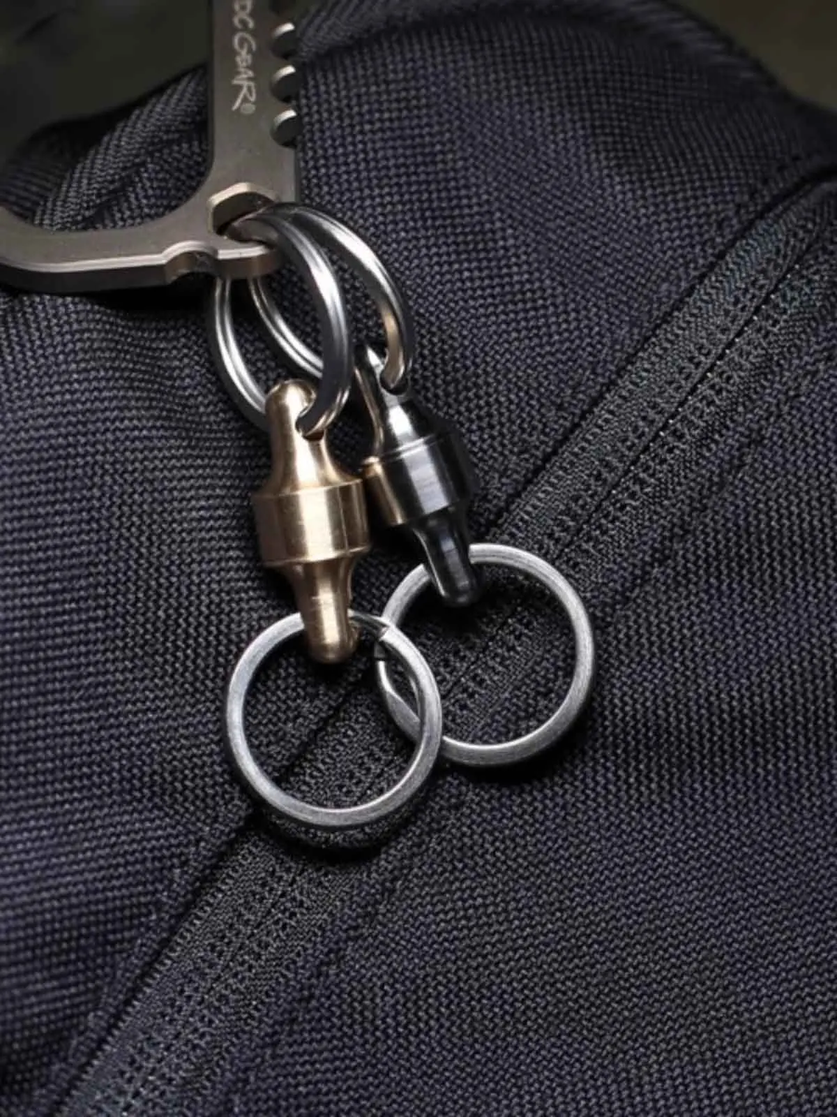 1Piece  Titanium , Brass , Copper Removable Keyring Quick Release Keychain Dual Detachable Key Ring Pull-Apart Key Rings