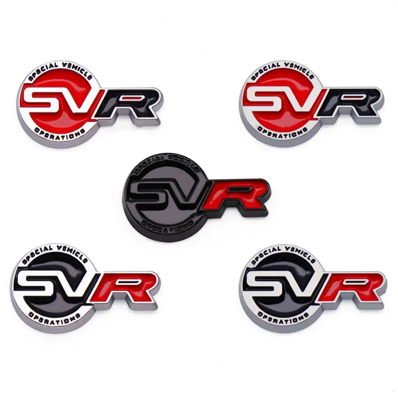 3D Metal SVR Logo Car Steering Wheel Dashboard Emblem Badge Decal For Land Range Rover Discovery Sport Evoque Defender Sticker