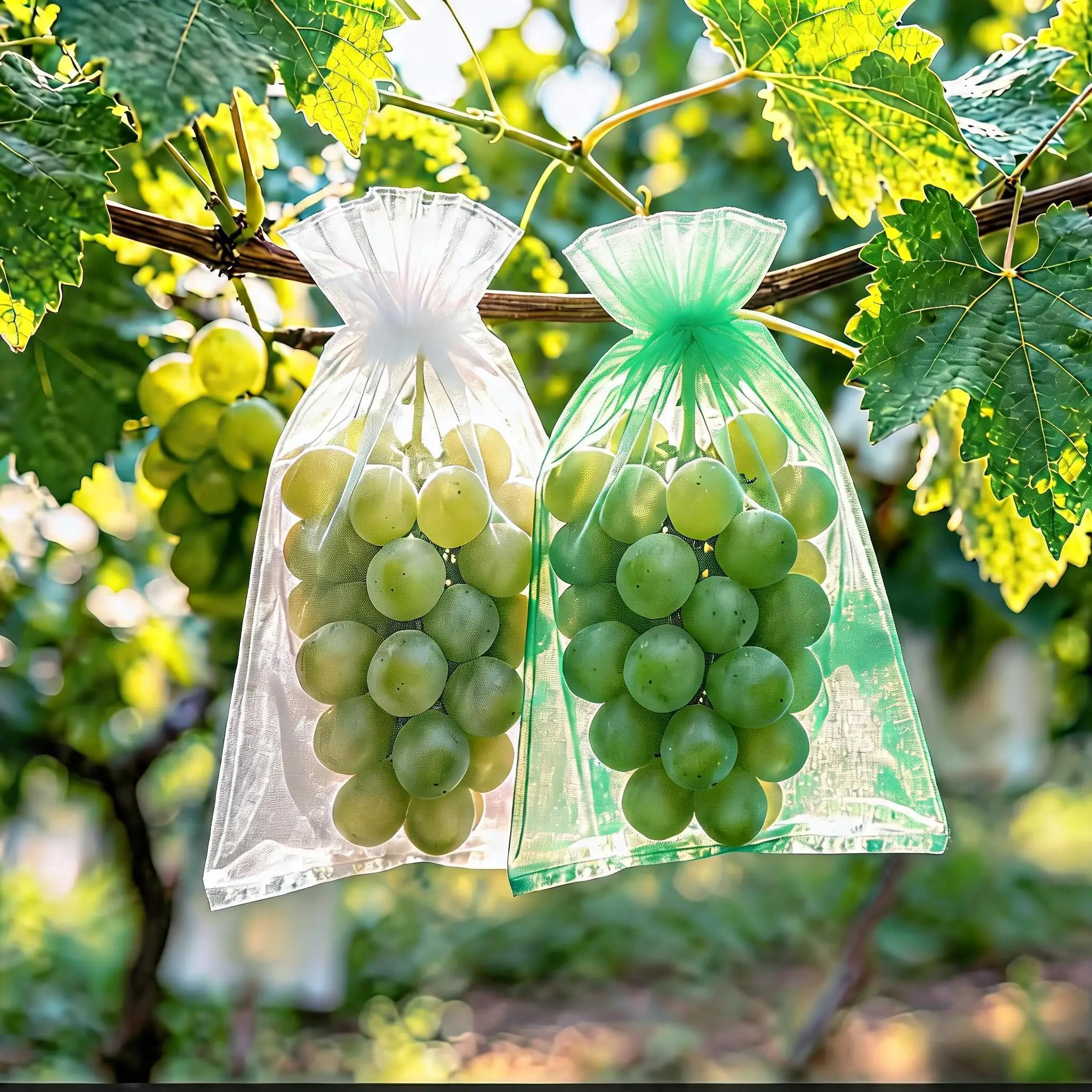 100Pcs Fruit Protection Mesh Grow Bags Strawberry Grape Vegetable Net Bags Anti-Bird Pest Control Plant Cover Garden Tools