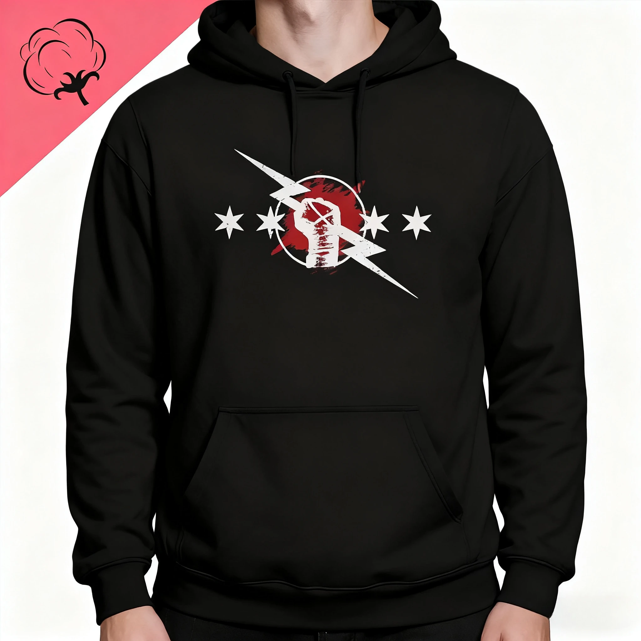 

Power of Thunder Graphic Printing Autumn and Winter Men's and Women's Hoodies Casual Loose Outdoor Street Sports Training Brand