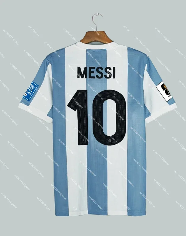 Argentina 50th Anniversary Edition Di Maria Cup No. 10 Football Suit 3D Printed Breathable Comfortable Adult Short Sleeve