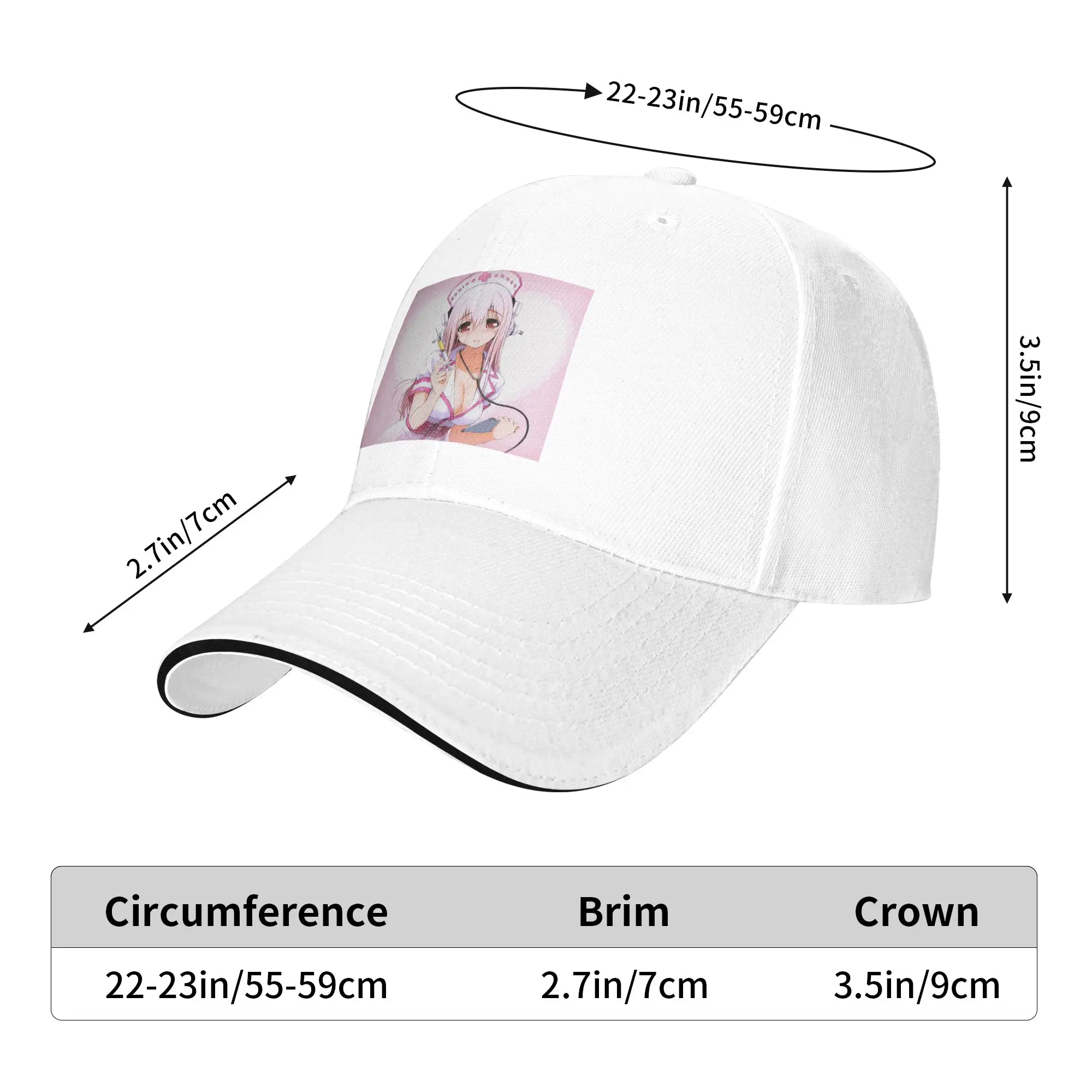 Cartoon Super Sonico Game Cute Girl Cap Casual Baseball Caps Adjustable Hat Hip Hop Summer Unisex Baseball Hats Customizable