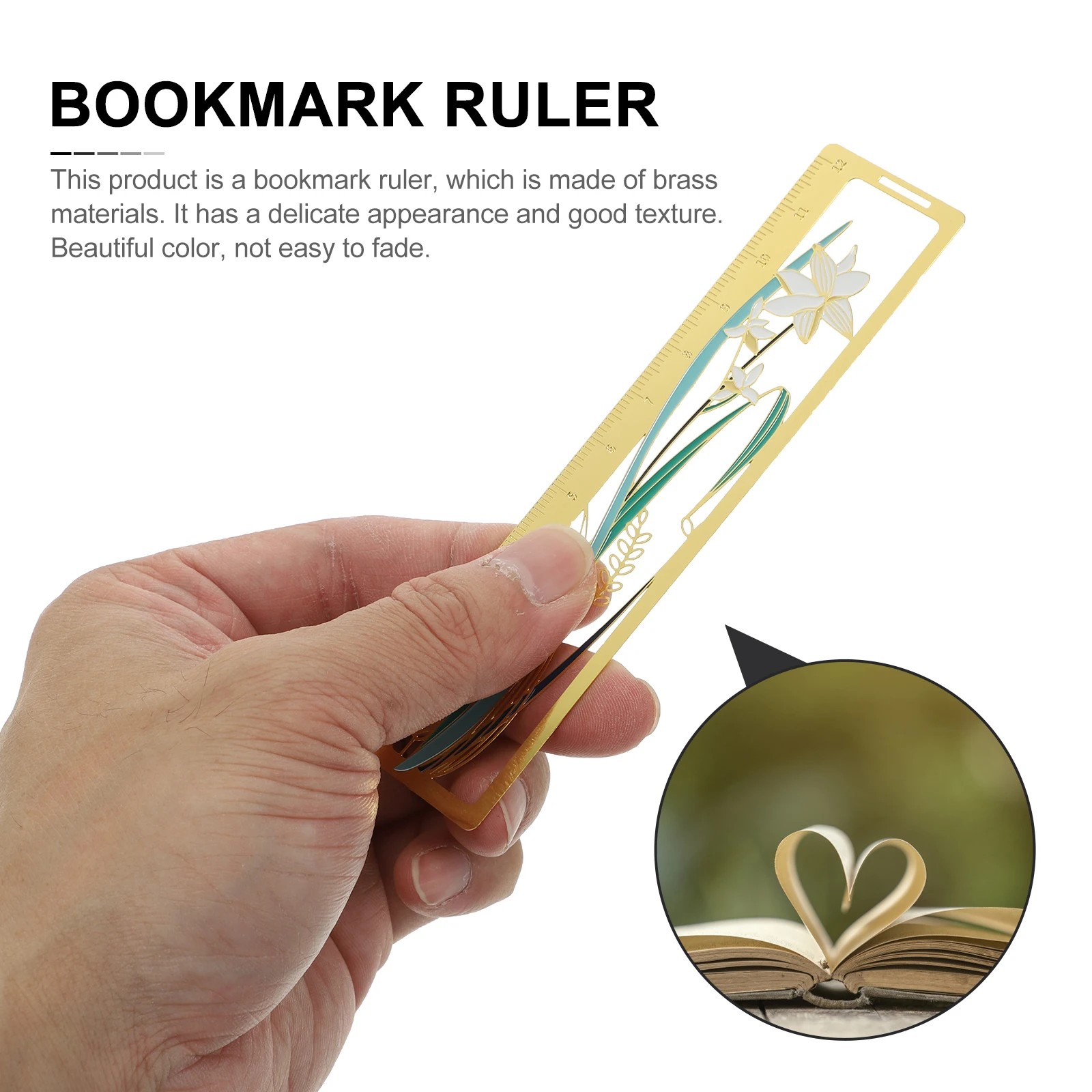 

Stationery Brass Bookmark Ruler Student Marker for Graduates Journal Page-marker
