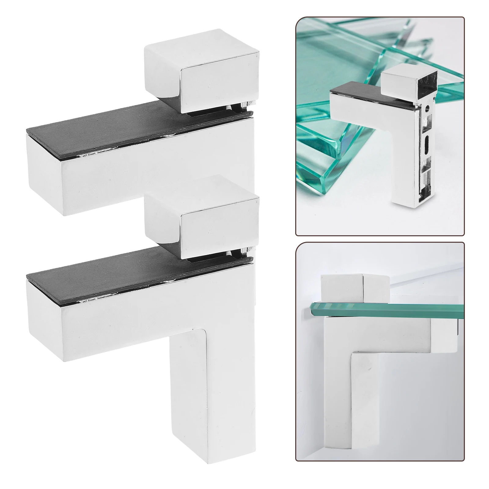 

Glass Shelf Support Layer Fixing Clip 8-30mm Thick Adjustable Bracket Wood DIY Storage Bathroom Durable Hardware