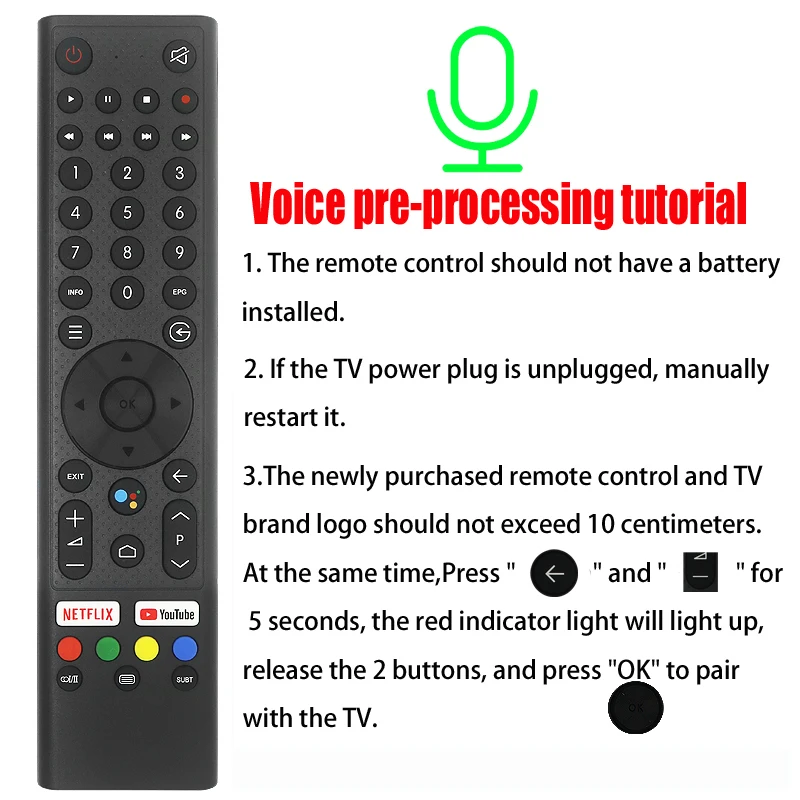 Fernbedienung FOR CAIXUN EC43S1AEC43S1UA EC50S1A EC50S1UA EC55S1A EC55S1UA LCD TV remote control Bluetooth voice