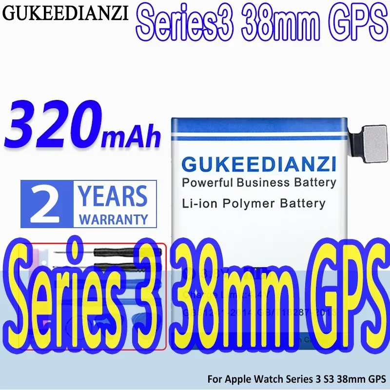 GUKEEDIANZI Battery Series2 Series3 Series4 S2 S3 S4 for Apple Watch iWatch Series 2 3 4 38mm 42mm LTE GPS