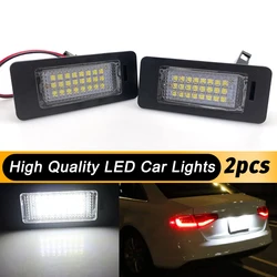 2PCS Car No Error Canbus Led License Number Plate Lights Bulb For Audi A1 A4 B8 A5 S5 A6 S6 A7 Q5 TT TTS 2D For VW 6000K White