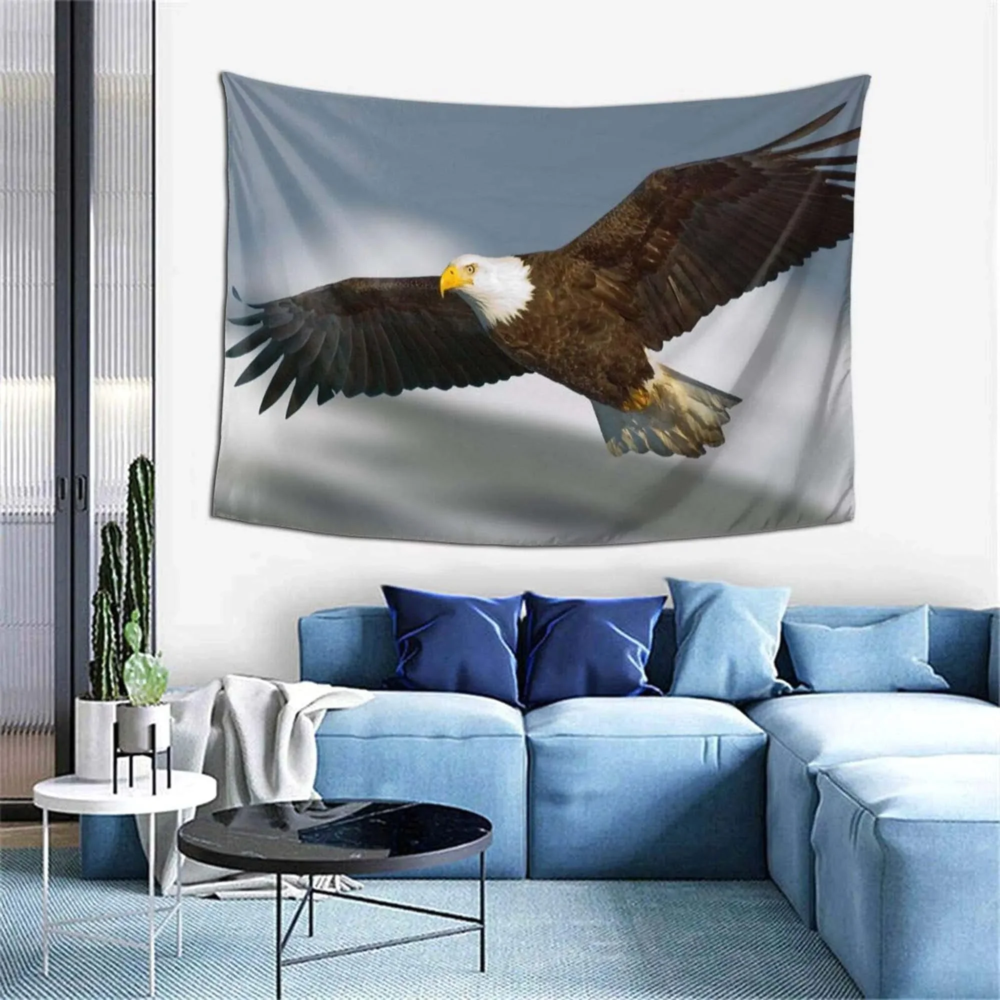 American Flag Tapestry USA Bald Eagle Stars and Stripes   Wall Hanging for Bedroom Independence College Dorm Home