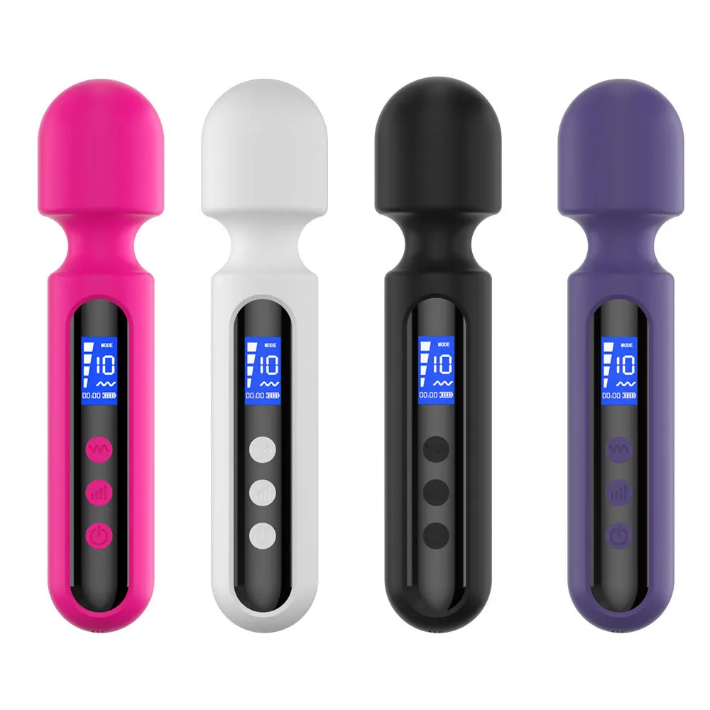 2026 New Upgrade Cross-border LCD 10-speed vibrating massage stick for women, adult sex toys wholesale