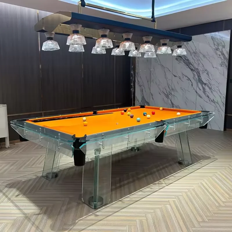 Good Material Fancy Modern Luxury Glass Pool Billiards Table for Sale