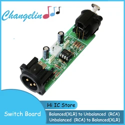 Balance preamp Balanced(XLR) to Unbalanced (RCA)/ Unbalanced (RCA) to Balanced(XLR) RCA to XLR Converter Switch Board