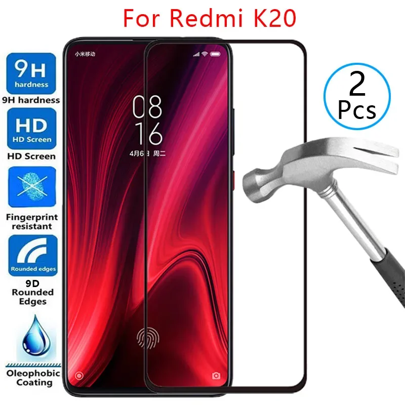 

2pcs for Rr 9d Screen Protector Tempered Glass Case on Redmi K20 Pro Cover for Xiaomi Redmik20 Readmi K 20 20k