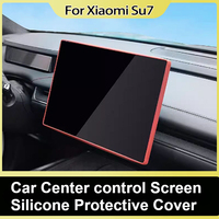For Xiao Mi Su7 Car Center Center Control Screen Silicone Protective Cover for Xiaomi SU7 Car Screen Anti-collision Strip