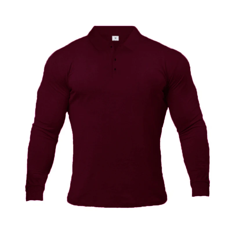 New Autumn Men Polo Shirt Brand Fashion Clothing Stretch Cotton Men Business Polo Shirt Male Long Sleeve Breathable Polo Shirt