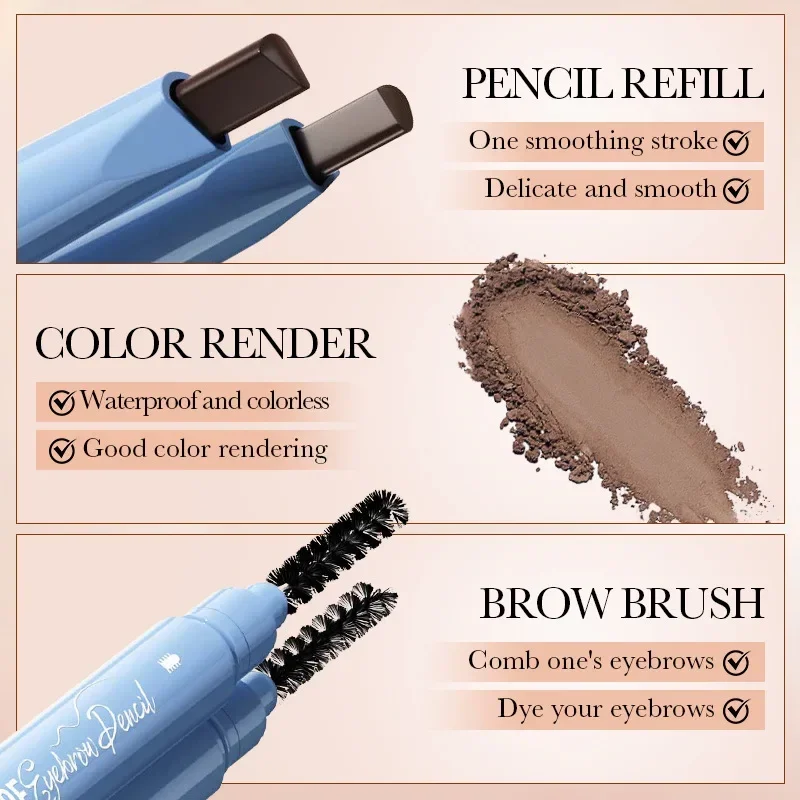 3 قطع المهنية قلم الحواجب الدائم الوشم للماء الفن تينت ماكياج العين الحاجب القلم محسن مستحضرات التجميل #3